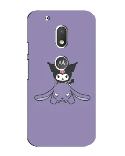 Чехол для Motorola MOTO G4 Play с картинкой «Kuromi на лиловом фоне»