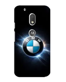 Чехол для Motorola MOTO G4 Play с картинкой «BMW — неоновое сияние»