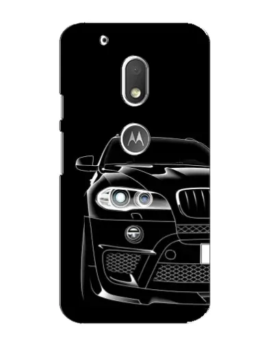 Чехол для Motorola MOTO G4 Play с картинкой «Темный силуэт BMW»