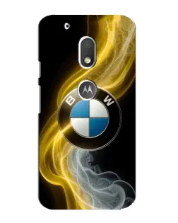 Чехол для Motorola MOTO G4 Play с картинкой «Золотистый дым BMW»