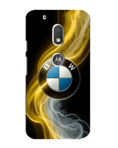 Чехол для Motorola MOTO G4 Play с картинкой «Золотистый дым BMW»