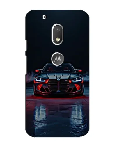 Чехол для Motorola MOTO G4 Play с картинкой «BMW на мокрой дороге»