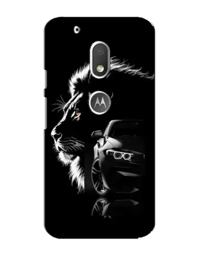 Чехол для Motorola MOTO G4 Play с картинкой «BMW и лев»