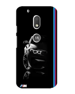 Чехол для Motorola MOTO G4 Play с картинкой «Силуэт BMW в темноте»