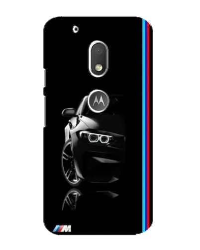 Чехол для Motorola MOTO G4 Play с картинкой «Силуэт BMW в темноте»