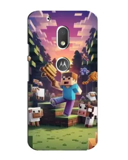 Чехол для Motorola MOTO G4 Play с картинкой «Стив на ферме» Чехол для Motorola MOTO G4 Play с картинкой «Стив на ферме»