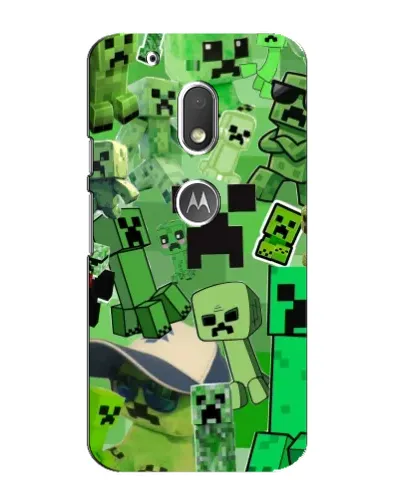 Чехол для Motorola MOTO G4 Play с картинкой «Криперы Minecraft»