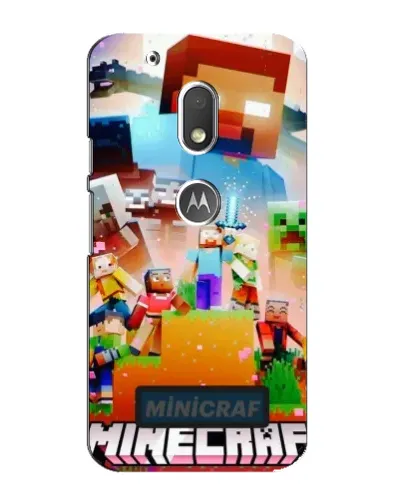 Чехол для Motorola MOTO G4 Play с картинкой «Minecraft герои игры»