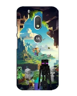 Чехол для Motorola MOTO G4 Play с картинкой «Эндермен в лесу»