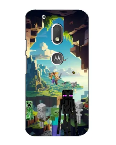 Чехол для Motorola MOTO G4 Play с картинкой «Эндермен в лесу»