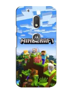 Чехол для Motorola MOTO G4 Play с картинкой «Minecraft классический мир»