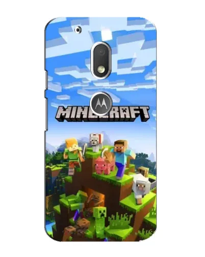 Чехол для Motorola MOTO G4 Play с картинкой «Minecraft классический мир»