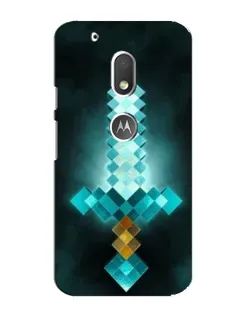 Чехол для Motorola MOTO G4 Play с картинкой «Алмазный меч неон»