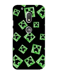 Чехол для Motorola MOTO G4 Play с картинкой «Паттерн с криперами»