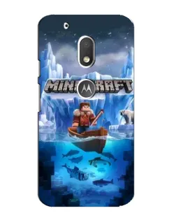 Чехол для Motorola MOTO G4 Play с картинкой «Minecraft ледяной мир»