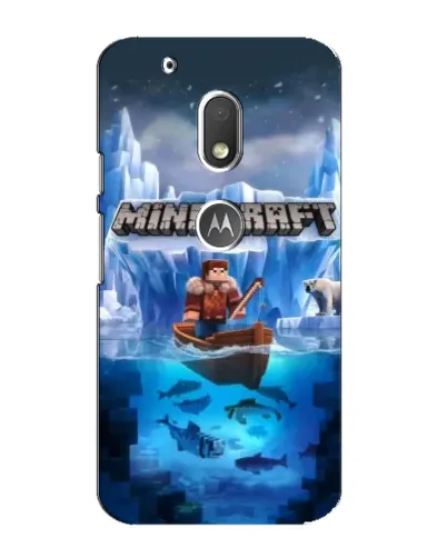 Чехол для Motorola MOTO G4 Play с картинкой «Minecraft ледяной мир»