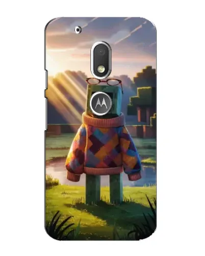 Чехол для Motorola MOTO G4 Play с картинкой «Крипер в свитере»