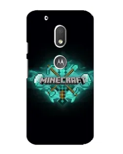 Чехол для Motorola MOTO G4 Play с картинкой «Minecraft Diamond лого»