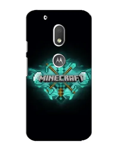 Чехол для Motorola MOTO G4 Play с картинкой «Minecraft Diamond лого»