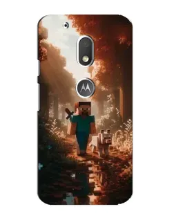 Чехол для Motorola MOTO G4 Play с картинкой «Стив в лесу»
