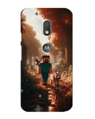 Чехол для Motorola MOTO G4 Play с картинкой «Стив в лесу»