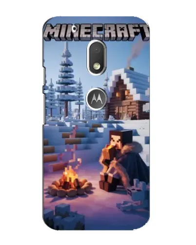 Чехол для Motorola MOTO G4 Play с картинкой «Зимний Minecraft»