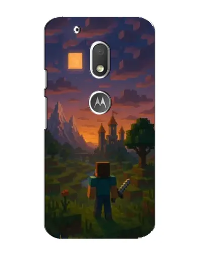 Чехол для Motorola MOTO G4 Play с картинкой «Стив у башни»