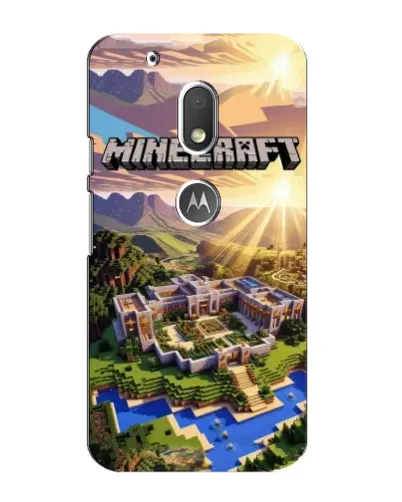 Чехол для Motorola MOTO G4 Play с картинкой «Minecraft панорама»