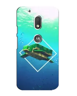 Чехол для Motorola MOTO G4 Play с картинкой «Черепаха Minecraft»