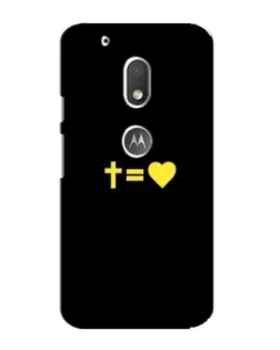 Чехол для Motorola MOTO G4 Play с картинкой «Сердце и Крест»