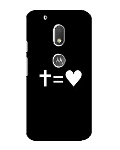 Чехол для Motorola MOTO G4 Play с картинкой «Крест и Сердце»