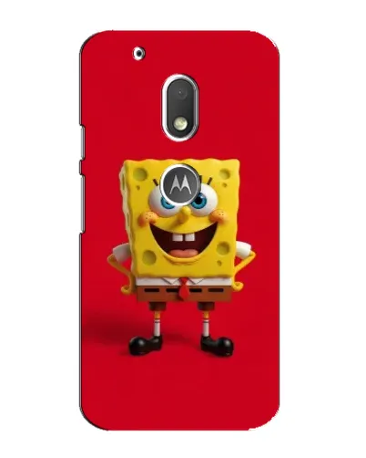 Чехол для Motorola MOTO G4 Play с картинкой «Спанч Боб на красном»