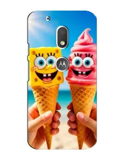 Чехол для Motorola MOTO G4 Play с картинкой «Спанч Боб мороженое»