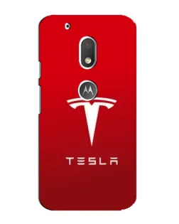 Чехол для Motorola MOTO G4 Play с картинкой «Tesla Red Classic»