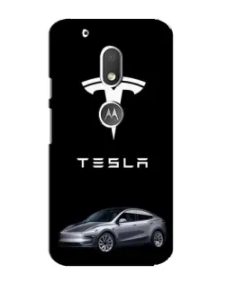 Чехол для Motorola MOTO G4 Play с картинкой «Tesla Model Y»