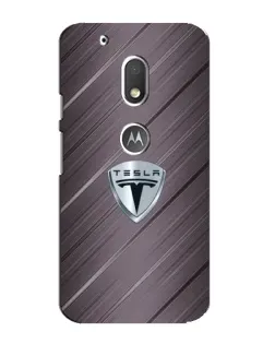 Чехол для Motorola MOTO G4 Play с картинкой «Металлическая текстура Tesla»