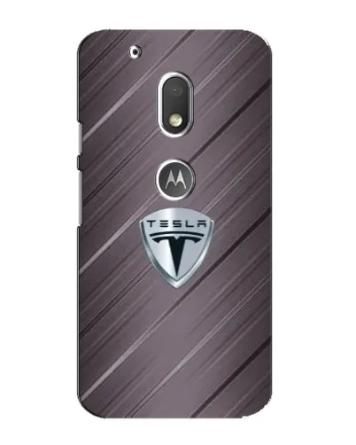 Чехол для Motorola MOTO G4 Play с картинкой «Металлическая текстура Tesla»