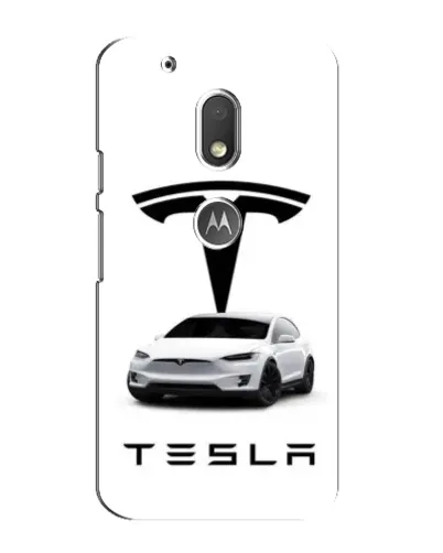 Чехол для Motorola MOTO G4 Play с картинкой «Tesla White Style»