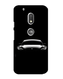 Чехол для Motorola MOTO G4 Play с картинкой «Фары Tesla Night»