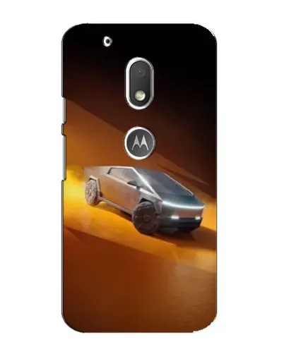 Чехол для Motorola MOTO G4 Play с картинкой «Cybertruck в пустыне»
