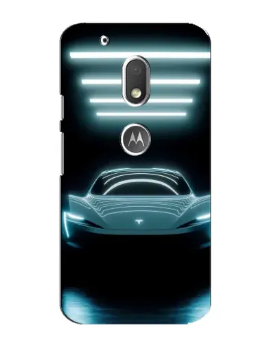 Чехол для Motorola MOTO G4 Play с картинкой «Tesla в неоне»