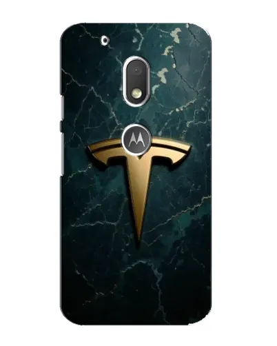Чехол для Motorola MOTO G4 Play с картинкой «Мраморная Tesla Gold»