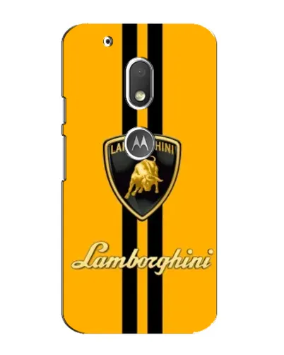 Чехол для Motorola MOTO G4 Play с картинкой «Lamborghini Stripe желтый»