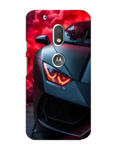 Чехол для Motorola MOTO G4 Play с картинкой «Lamborghini красное сияние»