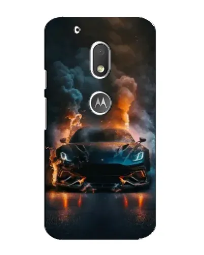 Чехол для Motorola MOTO G4 Play с картинкой «Lamborghini дымная эстетика»