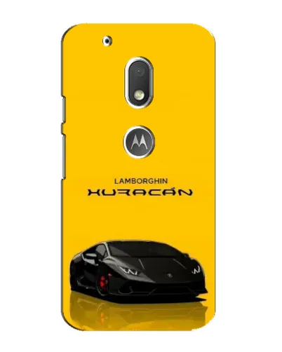 Чехол для Motorola MOTO G4 Play с картинкой «Lamborghini Huracan черный»
