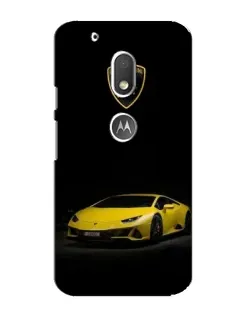 Чехол для Motorola MOTO G4 Play с картинкой «Lamborghini желтый акцент»