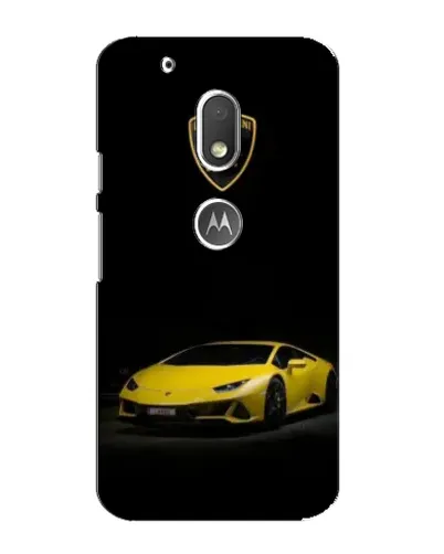 Чехол для Motorola MOTO G4 Play с картинкой «Lamborghini желтый акцент»