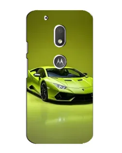 Чехол для Motorola MOTO G4 Play с картинкой «Салатовый Lamborghini Huracan»