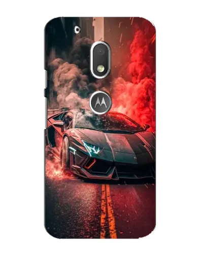 Чехол для Motorola MOTO G4 Play с картинкой «Lamborghini красный дым»